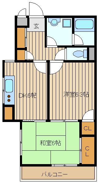 ゆたか弐番館の間取り