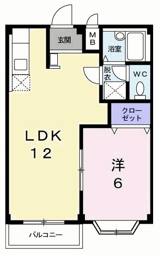 桐生市相生町のアパートの間取り