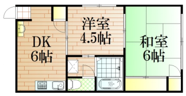 岡山市北区大供のマンションの間取り