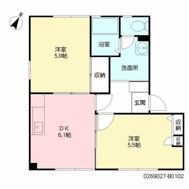 リバーサイド北浜　Ｂ棟の間取り