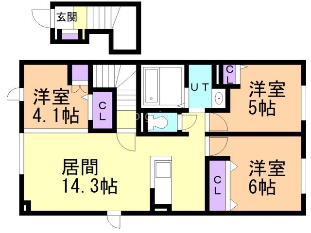 【夕張郡栗山町朝日のアパートの間取り】