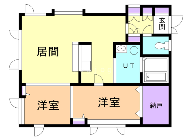 Ｔ＆Ｈ　Ｂ棟の間取り