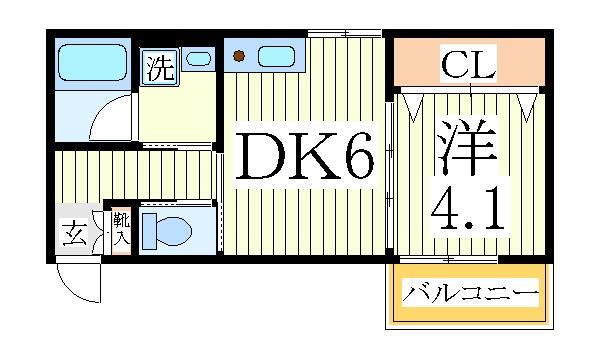 流山市南流山のアパートの間取り