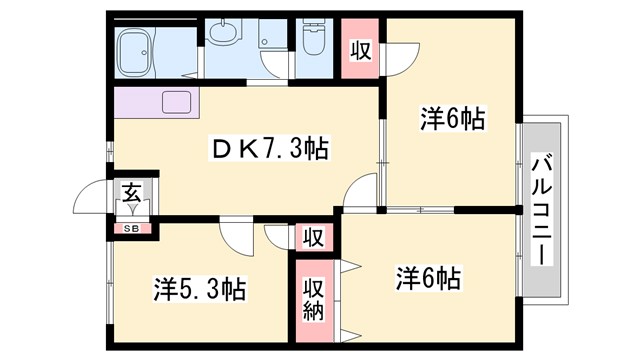 サンシティー長野の間取り