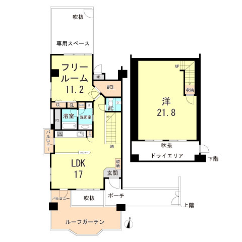 神戸市垂水区塩屋町のマンションの間取り