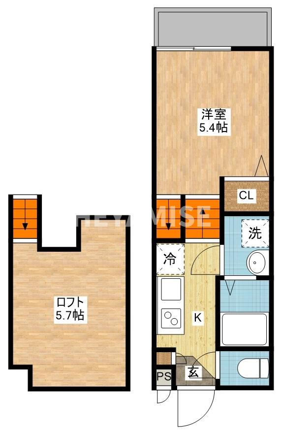 諫早市多良見町市布のアパートの間取り