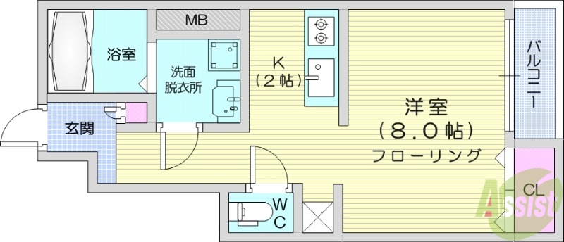 CASA白鳥の間取り