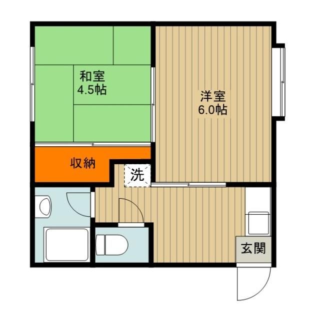 鶴ヶ島市大字上広谷のアパートの間取り