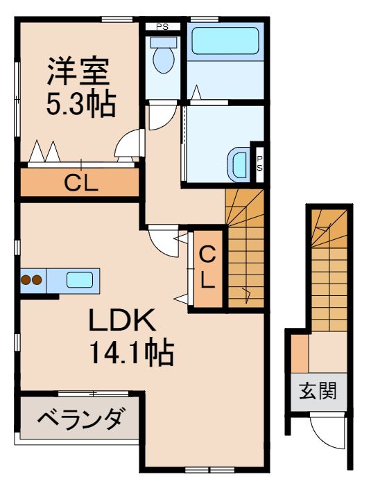 クラウンハイツ塩屋の間取り