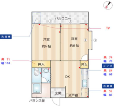 ハイツアカシヤ松戸の間取り