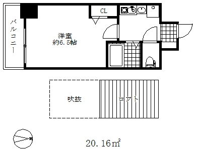 エステムコート神戸県庁前３フィエルテの間取り