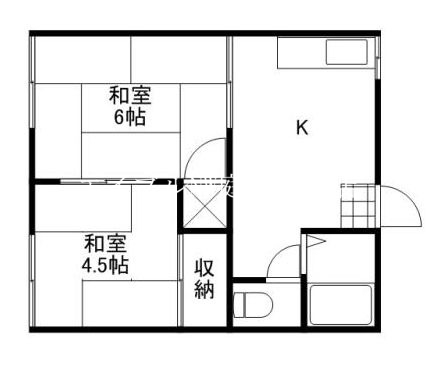 清水コーポ　Ｄ棟の間取り