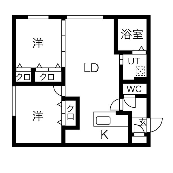 札幌市北区北二十七条西のマンションの間取り