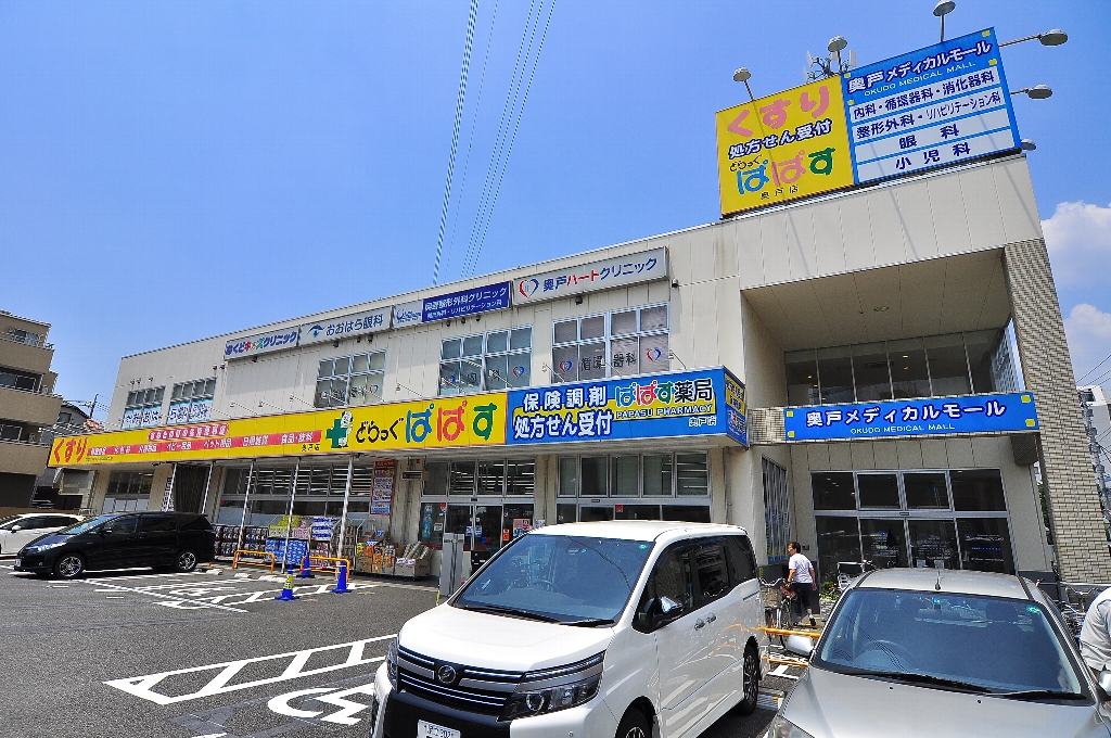 ドラックストア　どらっぐ ぱぱす 奥戸店（ドラッグストア）まで733m