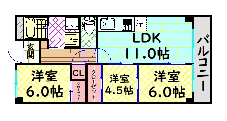 ブランミュール陶器の間取り写真