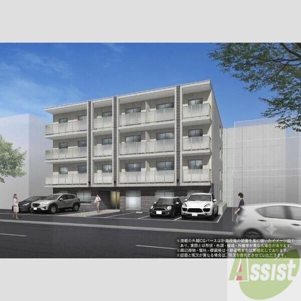 建物外観　外観予想パース　札幌市中央区北一条西「ヴィレッジ円山テラス」
