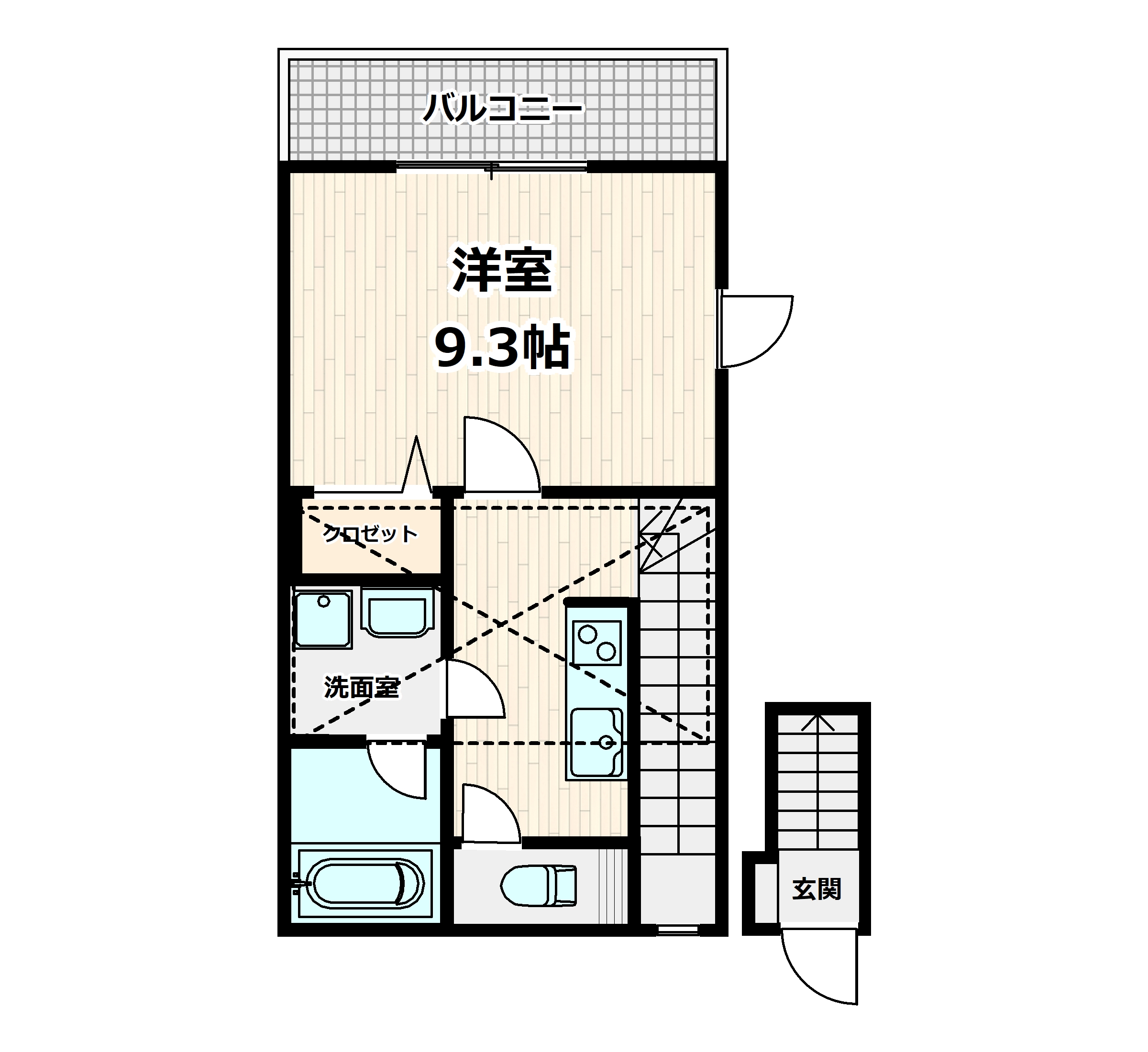 西武新宿線 下井草駅 徒歩6分 2階建 築9年の間取り写真
