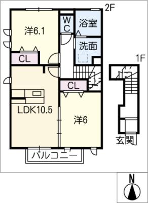 ベルボヌール高山の間取り写真
