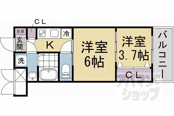 CREST TAPP京都二条の間取り写真