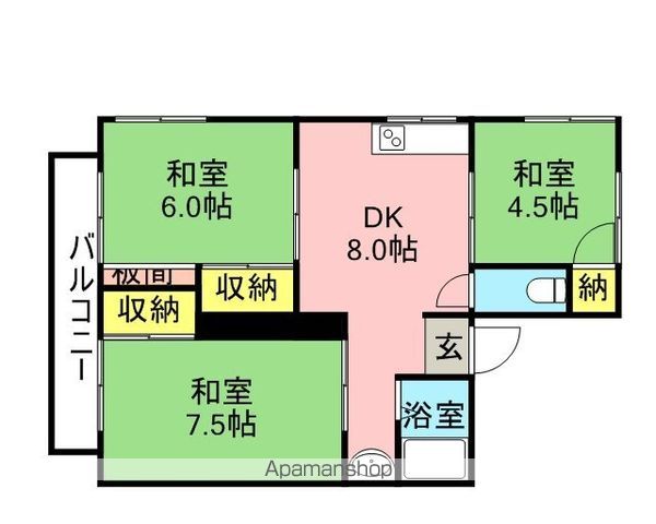 九州新幹線 新鳥栖駅 徒歩23分 2階建 築33年の間取り写真