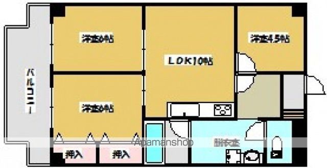 広島電鉄宇品線 市役所前駅 徒歩4分 11階建 築48年の間取り写真