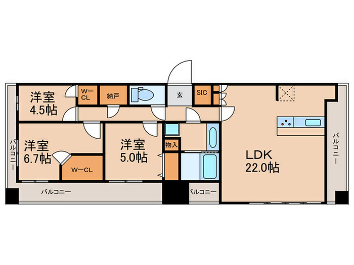 S-RESIDENCE千種belvia TOWERの間取り写真