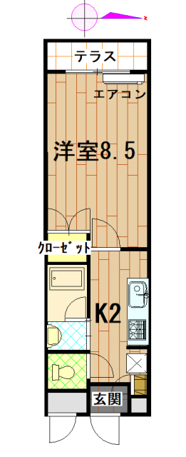 足立区六町のマンションの間取り