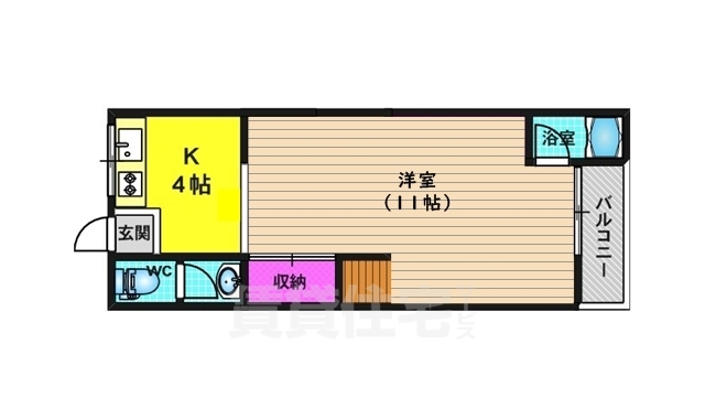 京都市南区久世中久世町２丁目のマンションの間取り