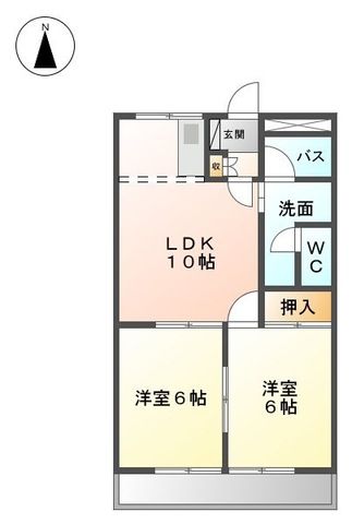 羽島市正木町曲利のアパートの間取り