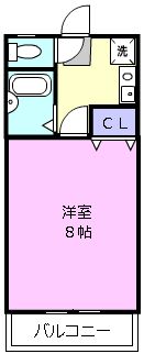 津市栗真町屋町のアパートの間取り