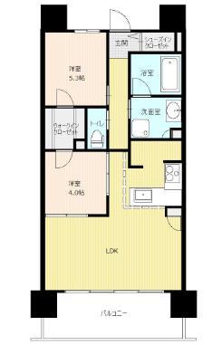 鹿児島市下竜尾町のマンションの間取り