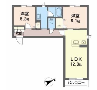 加東市山国のアパートの間取り