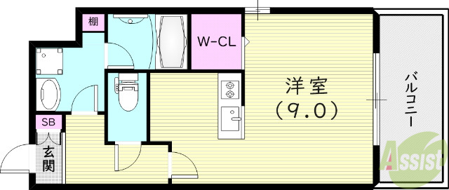 Le CINQ 尼崎東の間取り