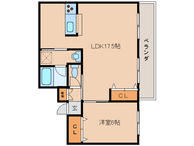 橿原市縄手町のマンションの間取り