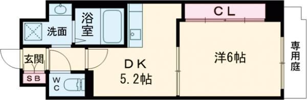 京都市中京区西ノ京北壺井町のマンションの間取り