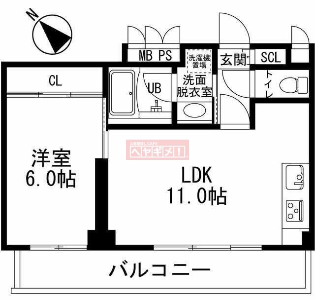 ＡＳＰＲＩＭＥ初台の間取り