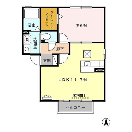 大里郡寄居町大字桜沢のアパートの間取り