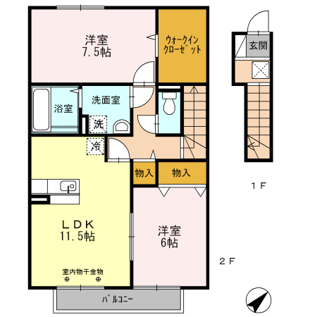 【WIT　NANAの間取り】