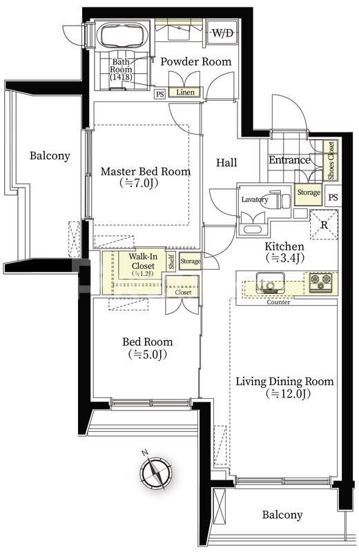 【豊島区目白のマンションの間取り】