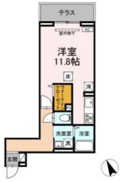 【相模原市中央区相模原のアパートの間取り】