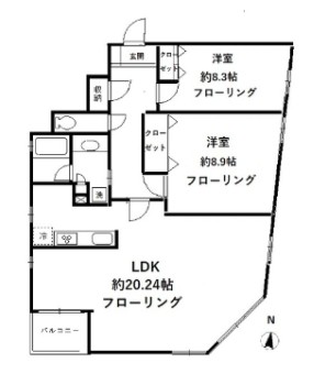 【ベラージュおとわの間取り】