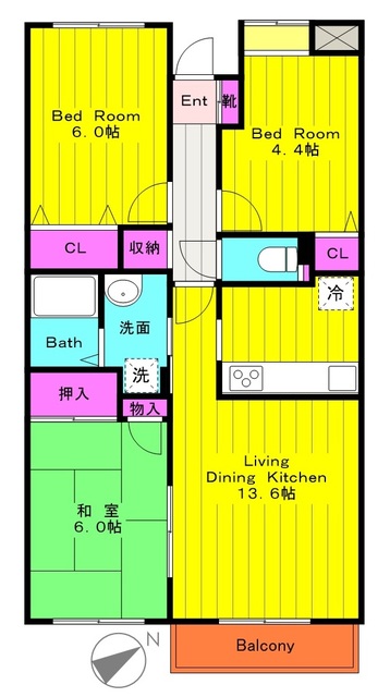 【オークヴィレッジ調布の間取り】