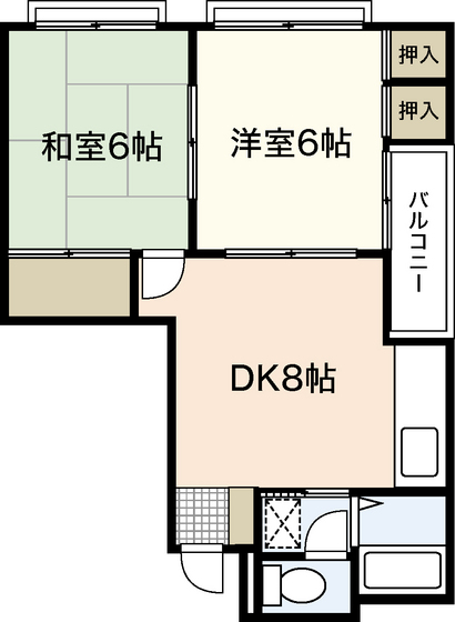 広島市西区三篠町のマンションの間取り