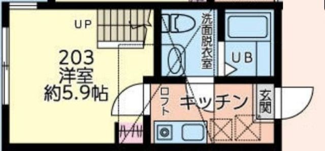 大和市南林間のアパートの間取り