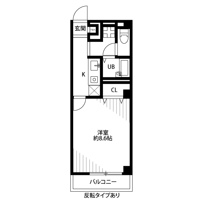 アンプルール　フェール　豊四季Iの間取り