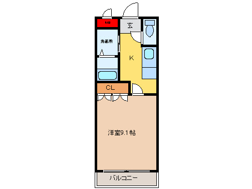 大村市坂口町のアパートの間取り