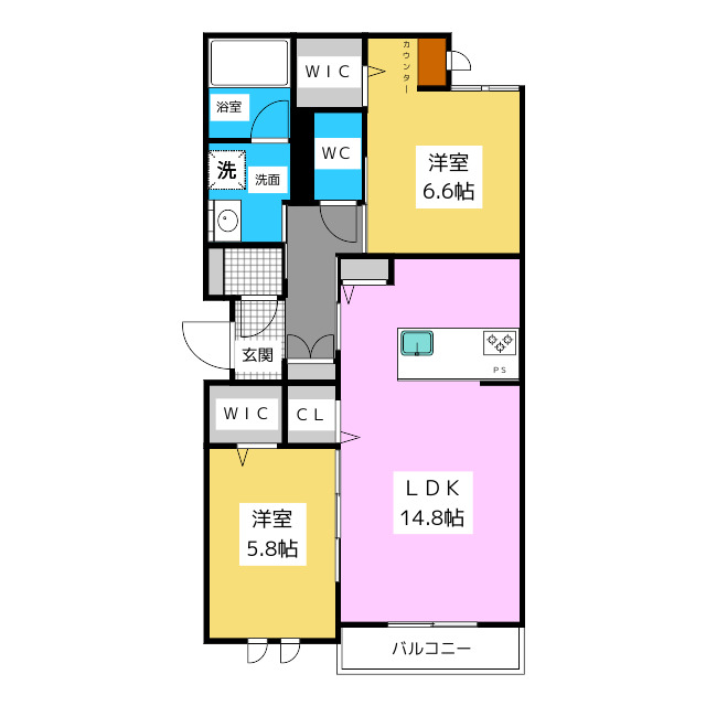 シャーメゾン白砂の間取り