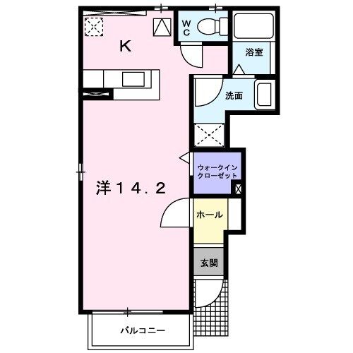 津市久居西鷹跡町のアパートの間取り