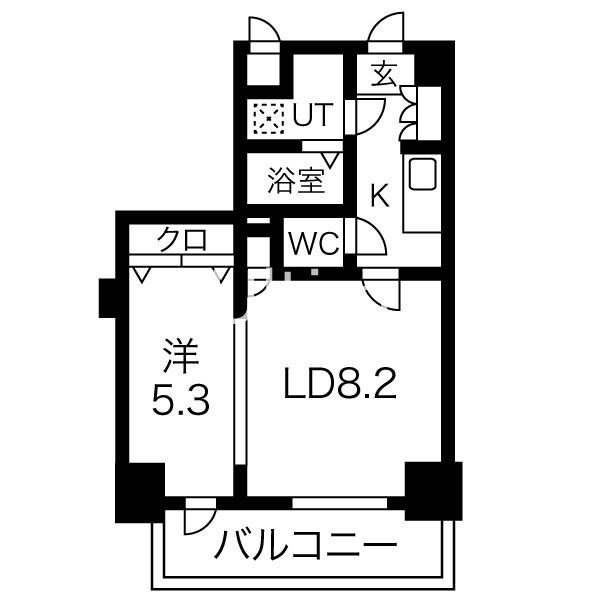 プレサンス京都四条烏丸響の間取り