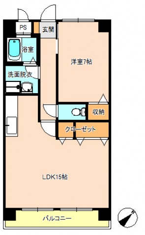 広島市西区観音新町のマンションの間取り